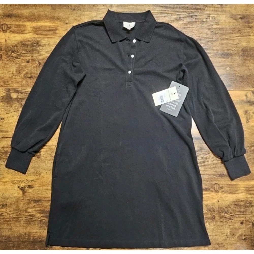 NWT Tuckernuck Black Long-Sleeve Polo Dress